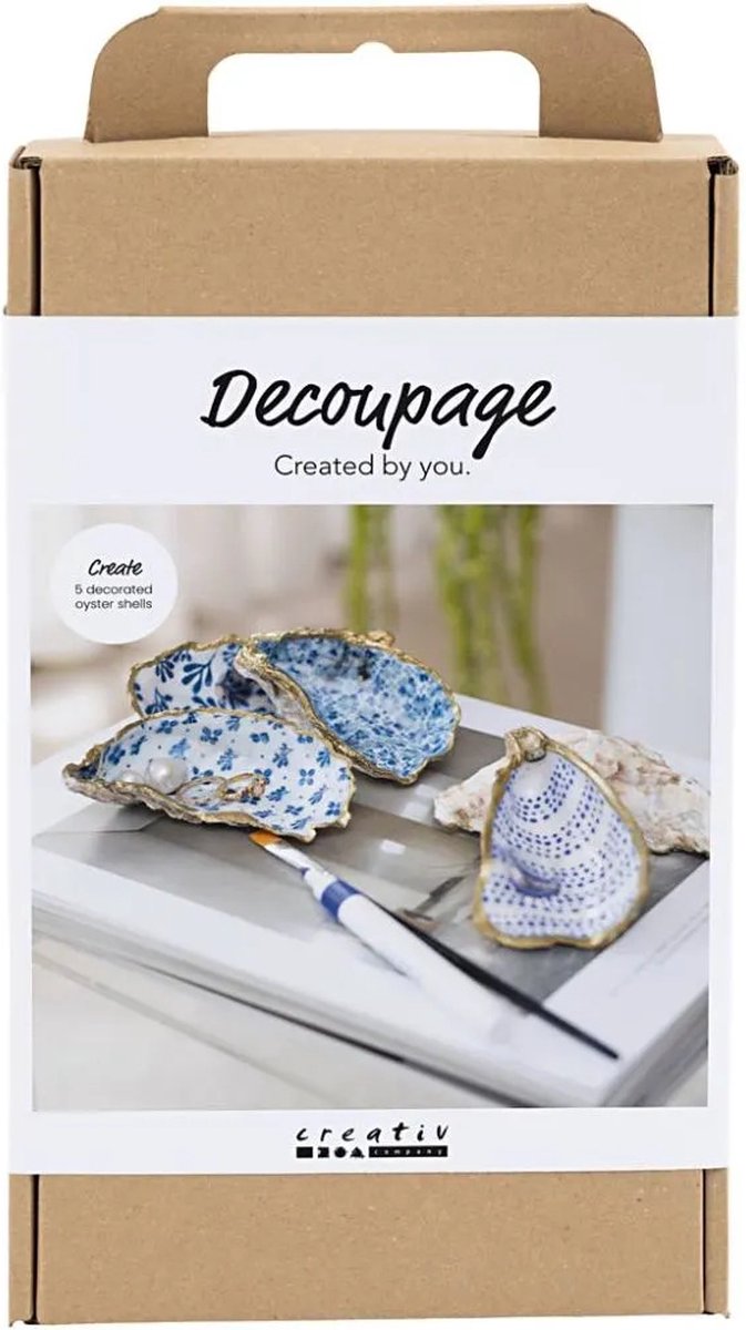 CC Hobbyset Decoupage Oesterschelpen Blauw
