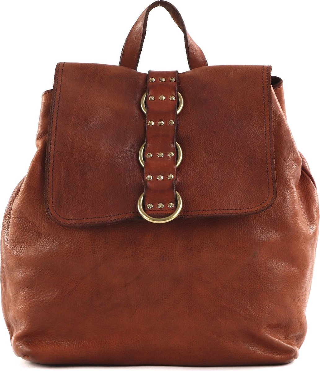 CAMPOMAGGI Leren Vrije tijd rugzak Rugzak Demetra Backpack Cognac Bruine
