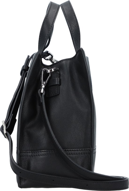LIEBESKIND BERLIN Cuir Sac à main Sac à épaule bandoulière Lou 2 Satchel Bag Black Noir