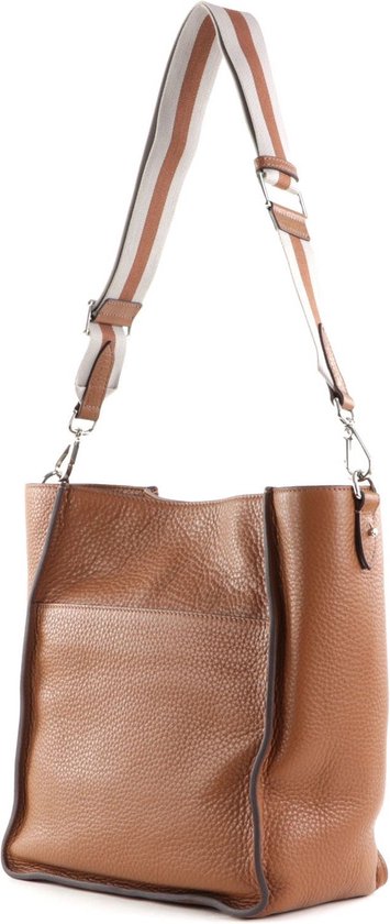 DECADENT Cuir Sac à épaule Sac à épaule bandoulière Sheila Bucket Bag Cognac Brun