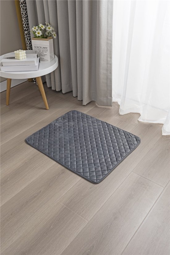 Pluche huisdier antislipmat huisdier vloermat, katten- en honden slaapmat, omkeerbare hondenbedhoes huisdier deken, zachte bankmat voor honden wasbaar, bed bank bank meubel beschermmat voor hond kat (M: 62*50cm)