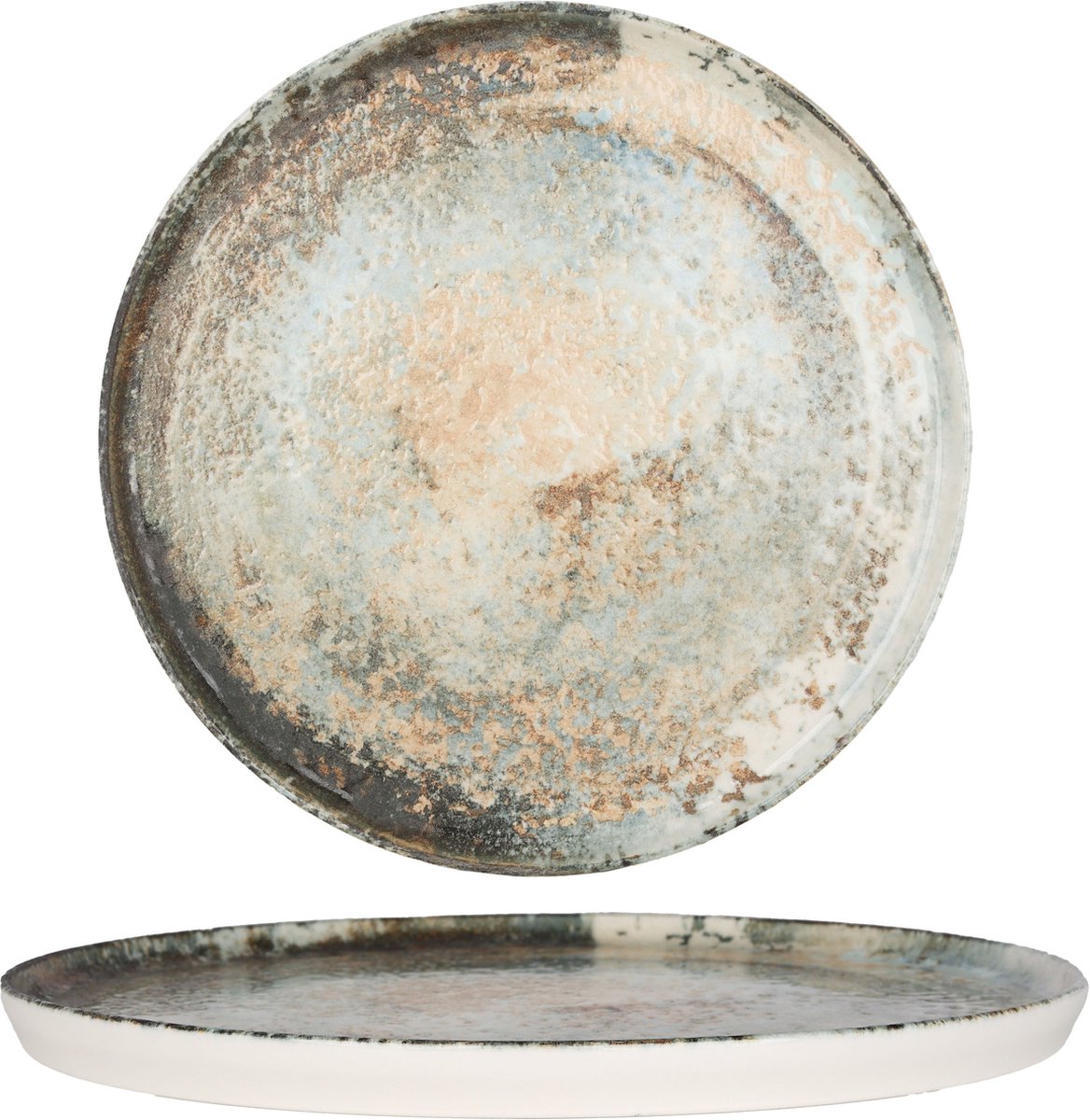 Rinart Dinerbord - Obvara - Porselein - 26 cm - set van 6