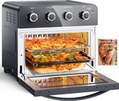 Bol.com 23-liter 6-in-1 multifunctionele mini-oven met convectie en airfryer - 1700 W olievrij koken 3 lagen heteluchtoven met 1... aanbieding