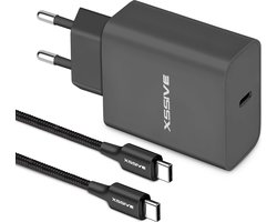 USB C Adapter 25W snellader met USB C naar USB C kabel - 1 Meter - Geschikt voor Samsung Galaxy Tab A7, A8, A9, S20, S24, S23, S22, S21 FE Ultra Plus