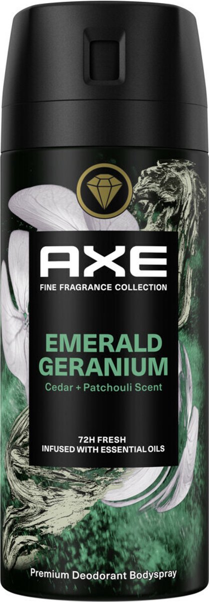 Goedkoopste AXE Fine Fragrance Collection Emerald Geranium - Premium Deodorant Bodyspray - 150 ml