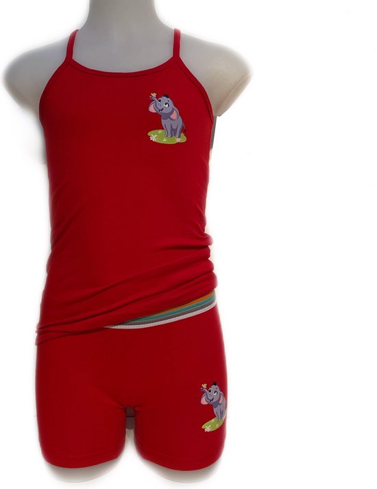Ensemble de sous-vêtements filles Embrator rouge Elephant taille 116/122