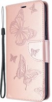 Xiaomi Mi Note 10 Pro Hoesje - Mobigear - Butterfly Serie - Kunstlederen Bookcase - Goud - Hoesje Geschikt Voor Xiaomi Mi Note 10 Pro