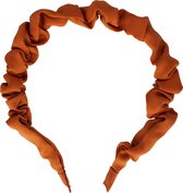 Smalle diadeem met ruffles - copper  | Grijs | Meisje