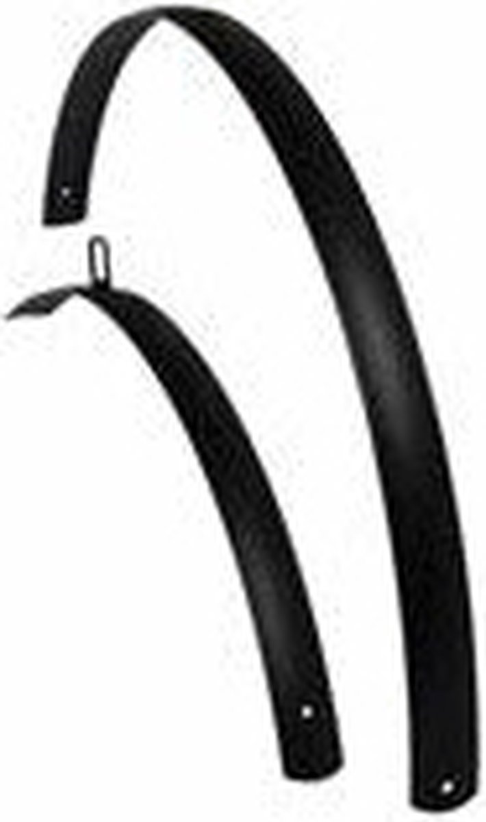 Stel spatborden 28 inch alu plat mat zwart 40mm van Merkloos — afbeelding 4