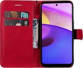 Book Case - Motorola Moto E20 / E30 / E40 Hoesje - Rood