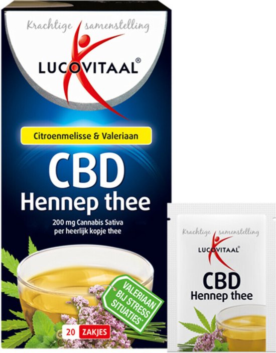 3x Lucovitaal Thee Hennep CBD 20 stuks