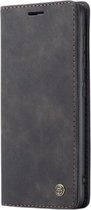 CaseMe Bookcase Pasjeshouder Hoesje Samsung Galaxy A71 Zwart - Telefoonhoesje - Smartphonehoesje - Zonder Screen Protector