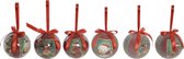 LuxuryLiving - Kerstballen - DKD Home Decor - Rendier - Rood Groen - PVC - 7 pcs - 7.5 x 7.5 x 7.5 cm