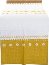 LuxuryLiving - Tafelloper - DKD Home Decor - Kerstmis - Katoen - Gouden - 50 x 50 x 150 cm