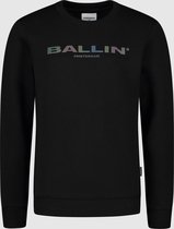 Ballin Amsterdam -  Jongens Slim Fit   Sweater  - Zwart - Maat 140