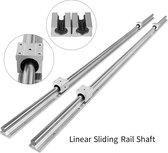 300 mm lineaire schuifrailasset - 2 stuks SBR16 lineaire geleidingen en 4 stuks SBR16UU lagersteun - voor geautomatiseerde apparatuur