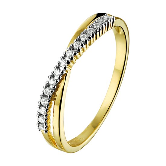 The Jewelry Collection Ring Zirkonia Gestift - Geelgoud (14 Krt.)