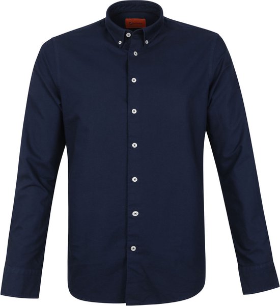 Suitable - Overhemd BD Oxford Donkerblauw - M - Heren - Slim-fit