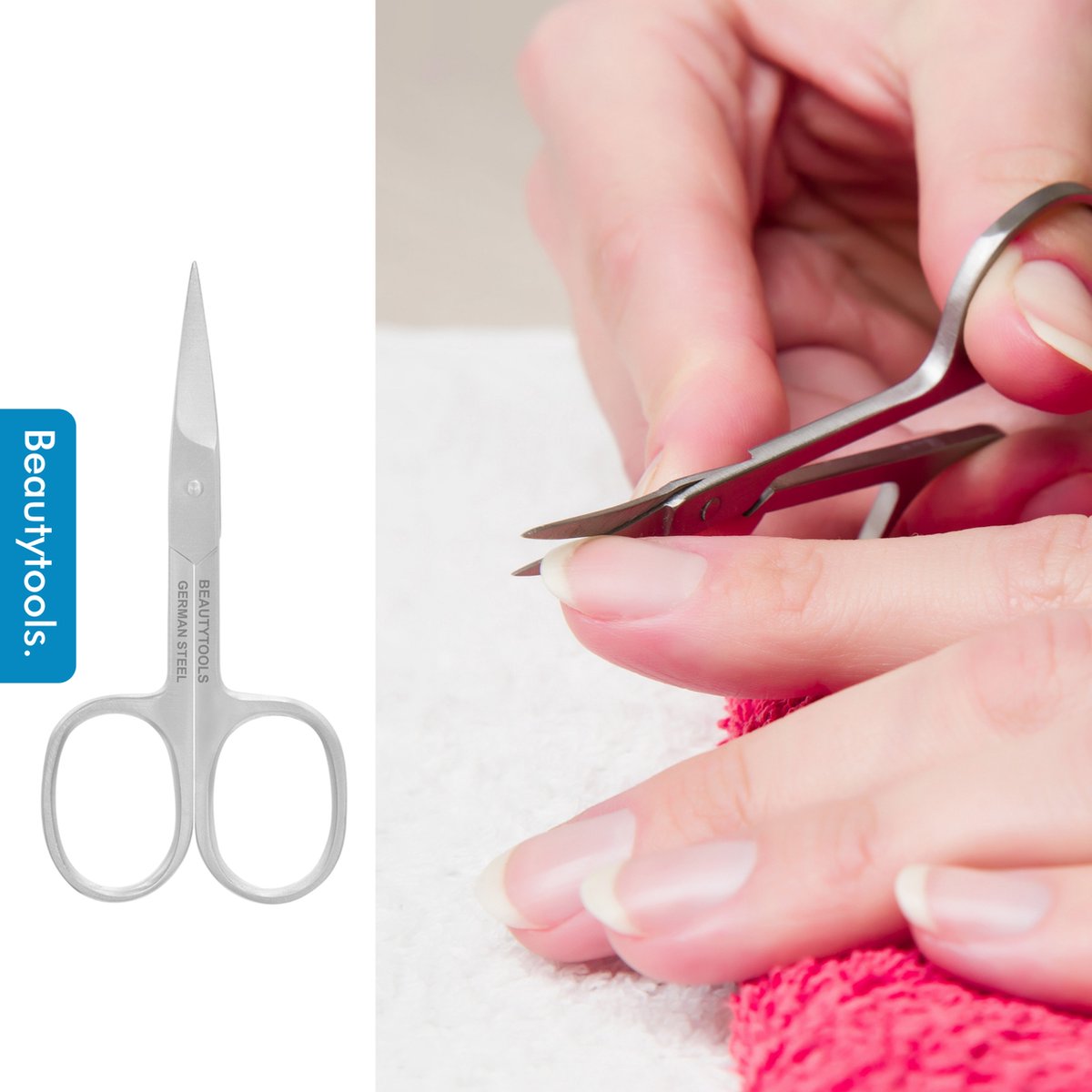 Goedkoopste BeautyTools Nagelschaar - Stevige Nagelschaar voor Nagelhoeken, Vingernagels en Teennagels - Pedicure / Manicure Schaar - Stevig Recht snijvlak - INOX (9.5 cm) (NS-0805