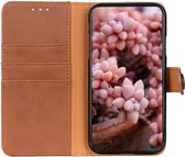 KHAZNEH Samsung Galaxy A33 Hoesje Portemonnee Book Case Bruin