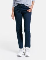 GERRY WEBER Dames 5-pocket-jeans Straight Fit korte maat Dark Blue Denim-46S