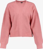 TwoDay gebreid dames vest - Roze - Maat XL