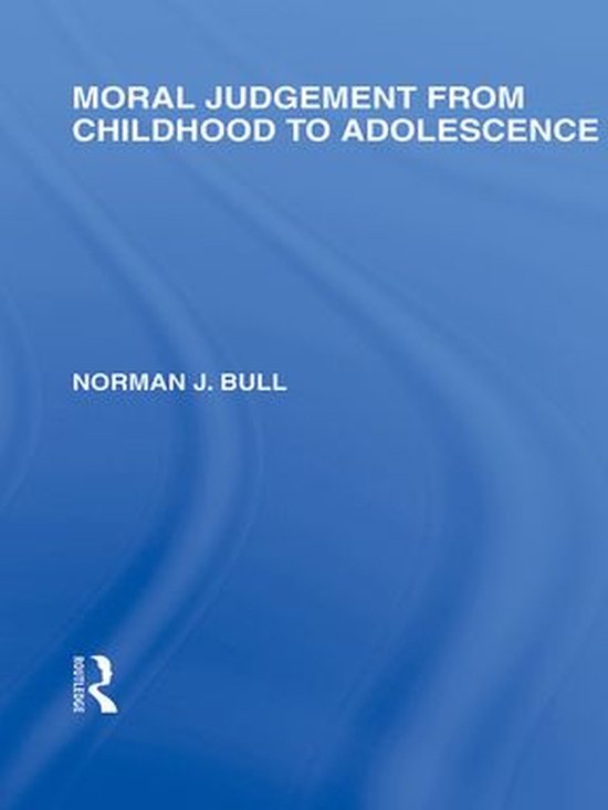 Moral Judgement from Childhood to Adolescence (International ... - cover