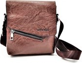 Dames - Heren Bruin Imitatieleer Crossbodytas Schoudertas