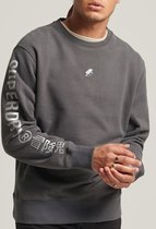 Superdry Heren Trui Code Logo Linear sweatshirt met ronde hals en losse pasvorm