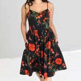 Black Poppy Dress in Swing Vintage Jaren 50 Stijl