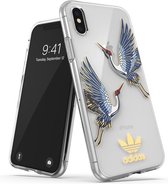 adidas Clear Case CNY TPU kraanvogels hoesje voor iPhone X en iPhone XS - blauw