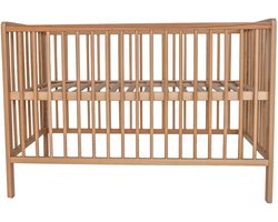 Prénatal Ledikant Ebbe - Naturel Hout - Babybed - max. 30 kg - 60x120 cm