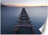 Trend24 - Behang - Meer Met Een Brug - Behangpapier - Fotobehang Natuur - Behang Woonkamer - 254x184 cm - Incl. behanglijm