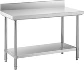 Royal Catering RVS tafel - 120 x 60 cm - opstand - 198 kg draagvermogen - Royal Catering