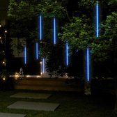 Meteoorlichten 8 st 288 LED's binnen/buiten 50 cm blauw