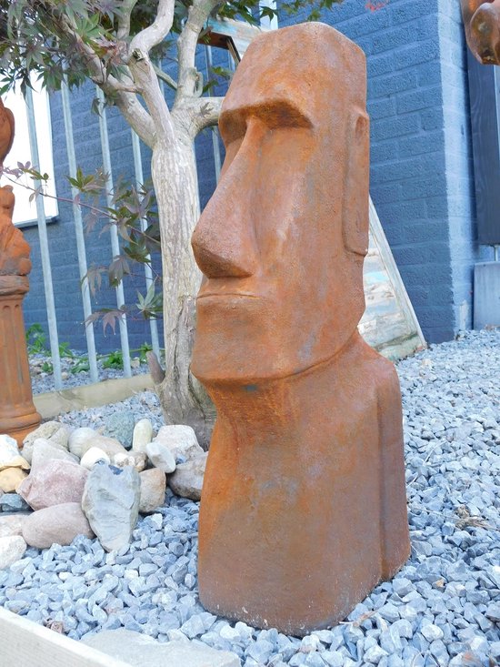 MOAI XXL, grande statue en pierre, des îles de Pâques, oxyde.