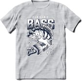 Vissen T-Shirt | Grappig Verjaardag Vis Hobby Cadeau Shirt | Dames - Heren - Unisex | Tshirt Hengelsport Kleding Kado - Licht Grijs - Gemaleerd - L