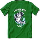 Fishing - Vissen T-Shirt | Grappig Verjaardag Vis Hobby Cadeau Shirt | Dames - Heren - Unisex | Tshirt Hengelsport Kleding Kado - Donker Groen - XL