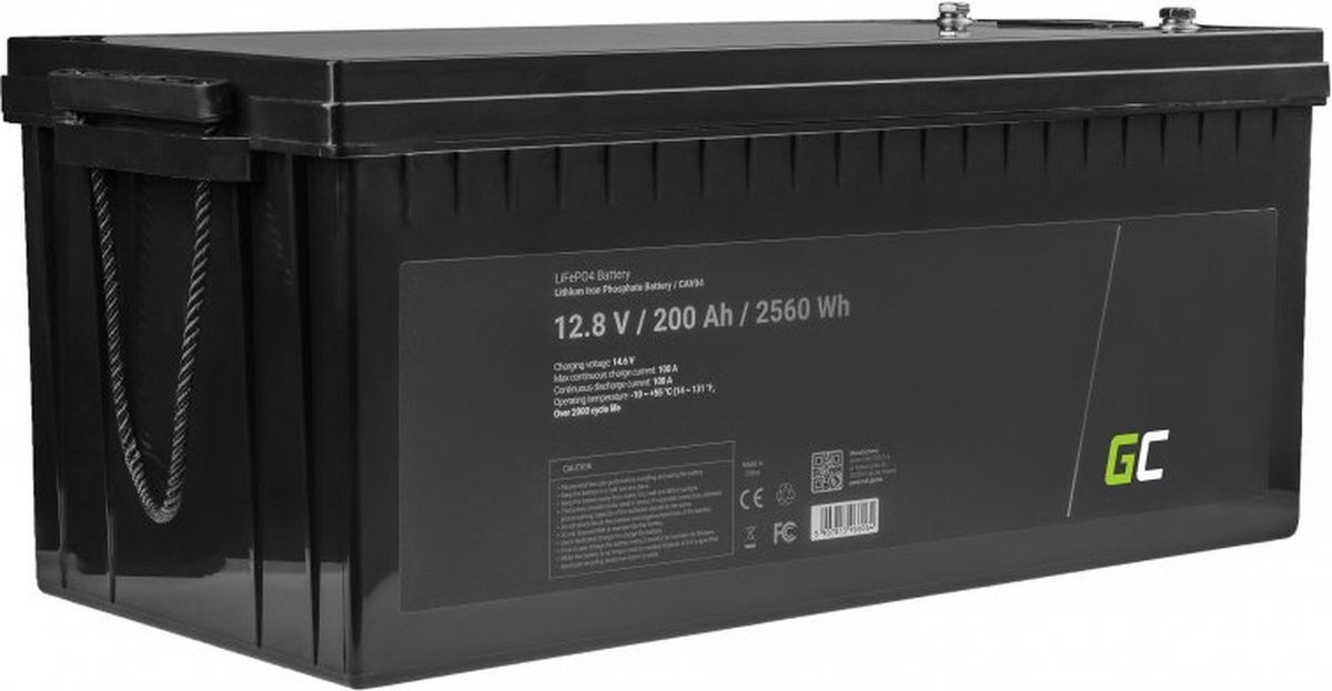 Lithium-ijzerfosfaat LiFePO4 batterij 12V 12.8V 200Ah voor zonnepanelen,  campers en... | bol.com