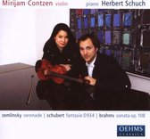 Mirijam Contzen & Herbert Schuch - Serenade For Violin And Piano/Fantasie D934/Sonata Op.108 (CD)