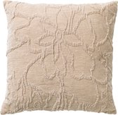 FLORA - Sierkussen met patroon 45x45 cm Pumice Stone - beige - Inclusief binnenvulling