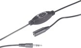 SpeaKa Professional SP-7870380 Jackplug Audio Verlengkabel [1x Jackplug male 3.5 mm - 1x Jackplug female 3.5 mm] 6.00 m Zwart Met volumeregeling