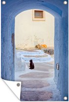 Posters de jardin extérieur Maison - Blauw - Grèce - 60x90 cm