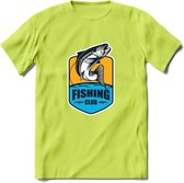 Fishing - Vissen T-Shirt | Grappig Verjaardag Vis Hobby Cadeau Shirt | Dames - Heren - Unisex | Tshirt Hengelsport Kleding Kado - Groen - XXL