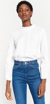 LOLALIZA Blouse met borduursel - Wit - Maat 34