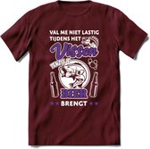 Val Me Niet Lastig Tijdens Het Vissen T-Shirt | Paars | Grappig Verjaardag Vis Hobby Cadeau Shirt | Dames - Heren - Unisex | Tshirt Hengelsport Kleding Kado - Burgundy - XXL