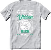 Val Me Niet Lastig Tijdens Het Vissen T-Shirt | Aqua | Grappig Verjaardag Vis Hobby Cadeau Shirt | Dames - Heren - Unisex | Tshirt Hengelsport Kleding Kado - Licht Grijs - Gemaleer