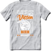 Val Me Niet Lastig Tijdens Het Vissen T-Shirt | Oranje | Grappig Verjaardag Vis Hobby Cadeau Shirt | Dames - Heren - Unisex | Tshirt Hengelsport Kleding Kado - Licht Grijs - Gemale