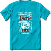 Val Me Niet Lastig Tijdens Het Vissen T-Shirt | Rood | Grappig Verjaardag Vis Hobby Cadeau Shirt | Dames - Heren - Unisex | Tshirt Hengelsport Kleding Kado - Blauw - 3XL