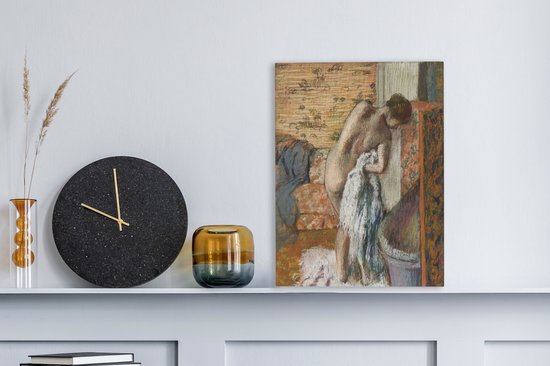 Tableau sur toile Après le bain - peinture d' Edgar Degas - 30x40 cm - Décoration murale